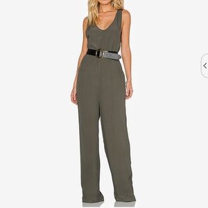 Olive green pants romper